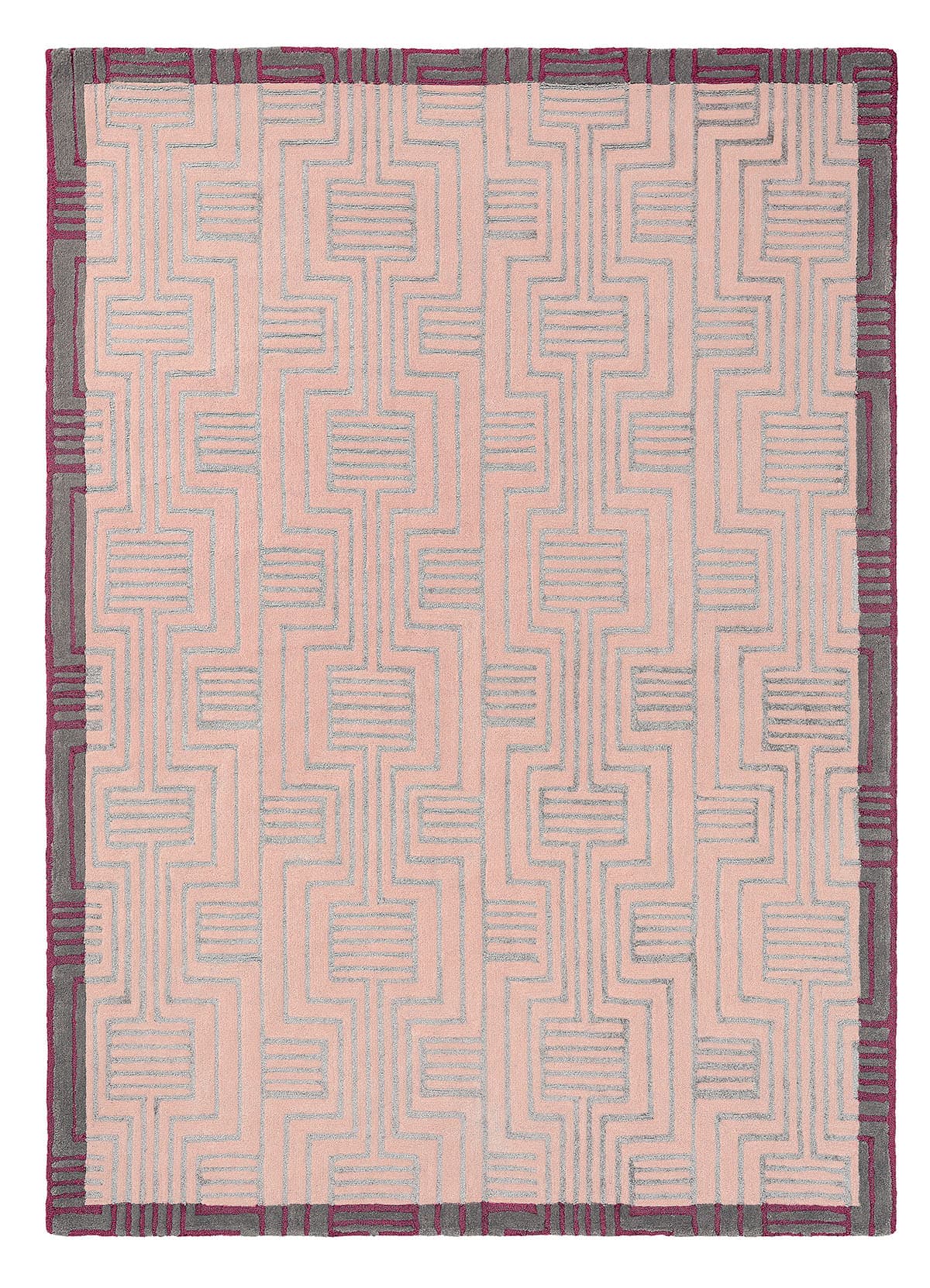 Dywan Kinmo Pink 200x280 cm, różowy, wełna, wiskoza, Ted Baker