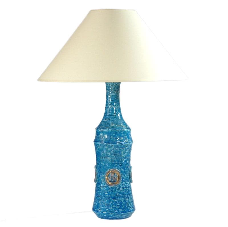 Niebieska ceramiczna lampa stołowa, proj. A. Londi dla Bitossi, Włochy, lata 60. - 4932