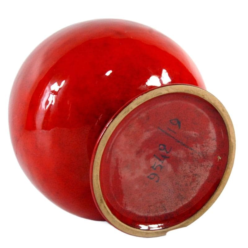 Vibrant Red Ceramic Vase, Italy, 1960s - 5001