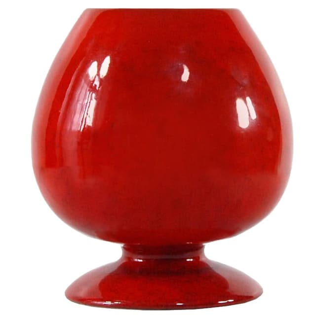 Vibrant Red Ceramic Vase, Italy, 1960s - DIMENSION