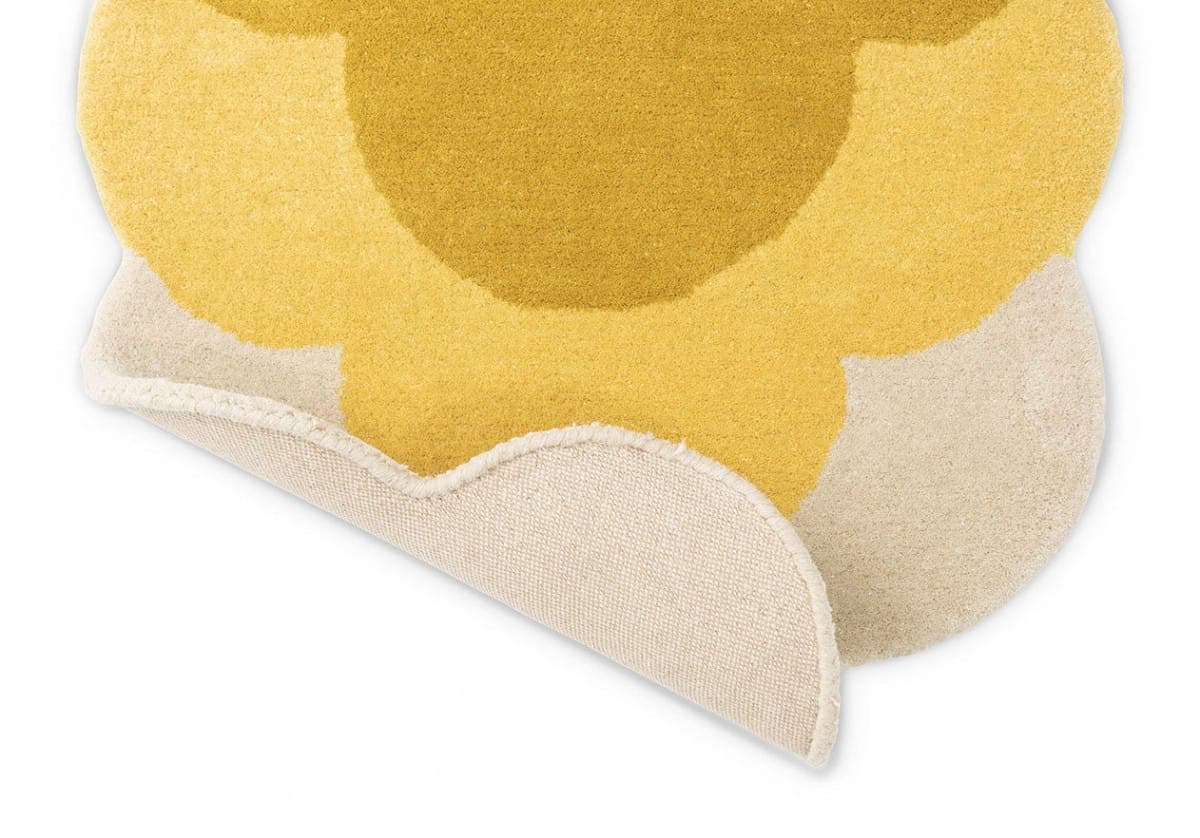 Dywan Optical Flower Dandelion, żółty, brązowy, czarny, beżowy, 67x230 cm, wełna, Orla Kiely - 55679