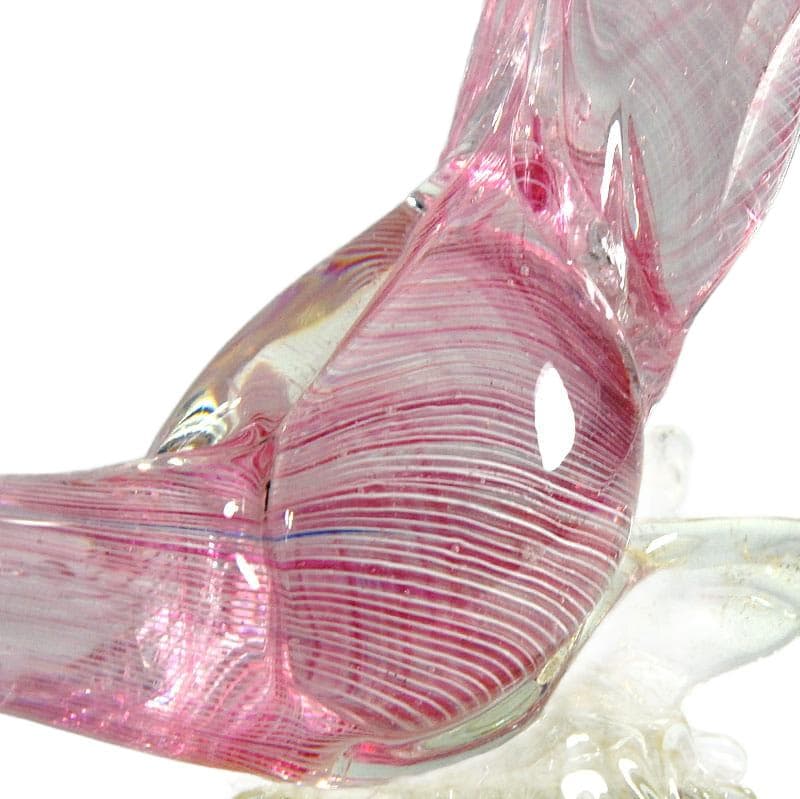 Różowy szklany ptak, Murano, Włochy, lata 60. - 4995