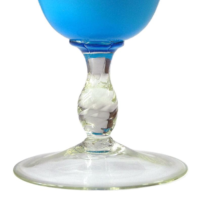Błękitna bomboniera szklana, dla Opaline de Versailles, Francja, lata 60. - 4986