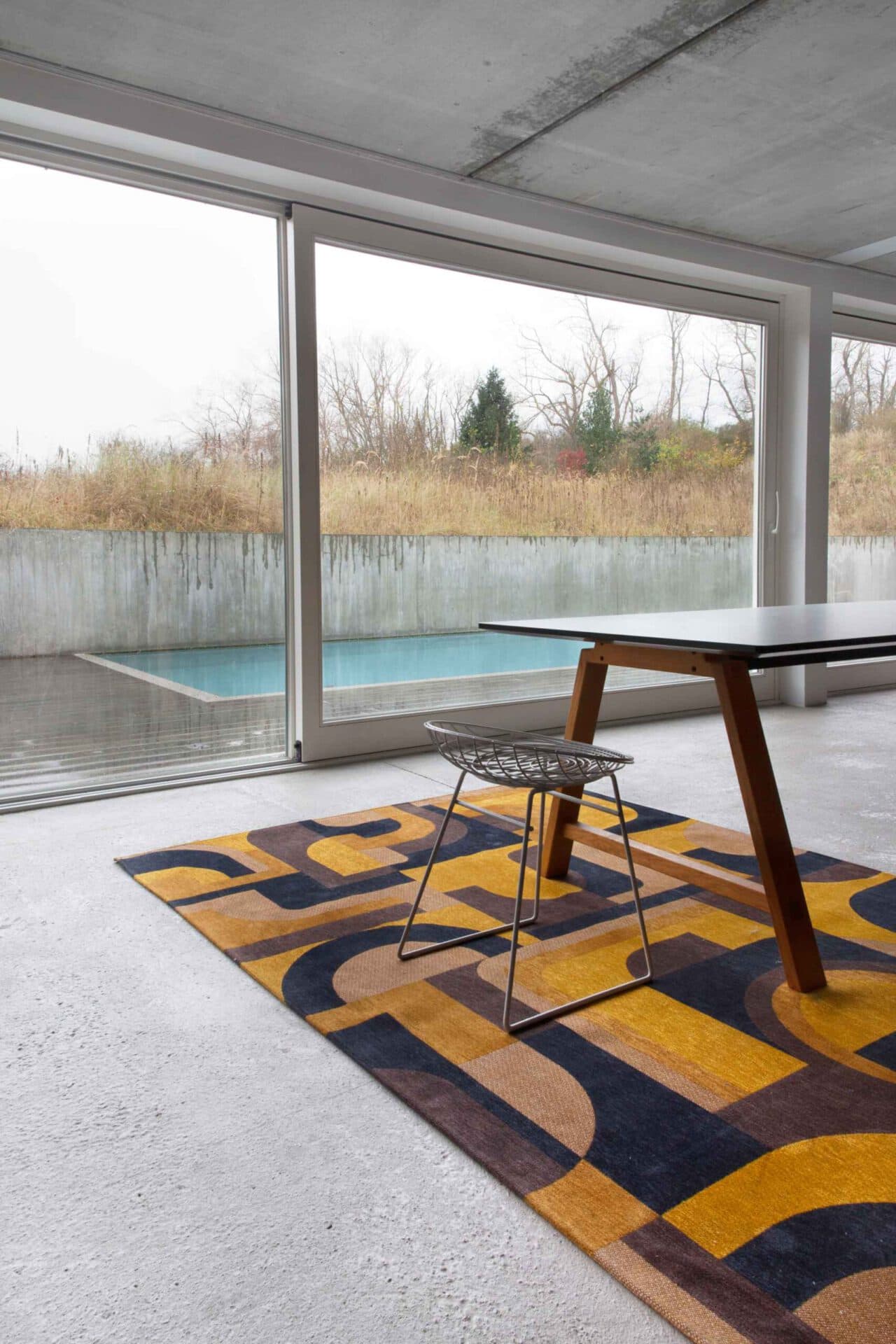 Rug Module Yellow Meyer 240x340 cm yellow, brown, black, Louis De Poortere - 55413