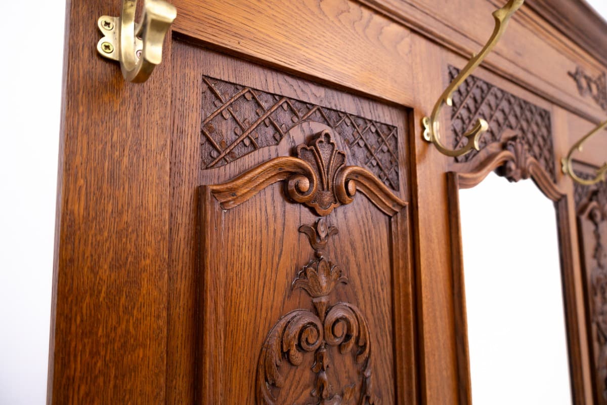 Dębowa garderoba secesyjna, Francja, lata 1910 - 49508