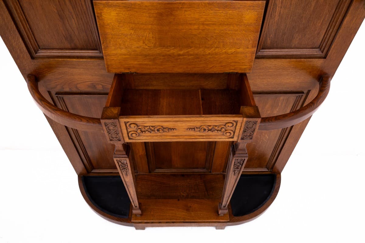 Dębowa garderoba secesyjna, Francja, lata 1910 - 49510