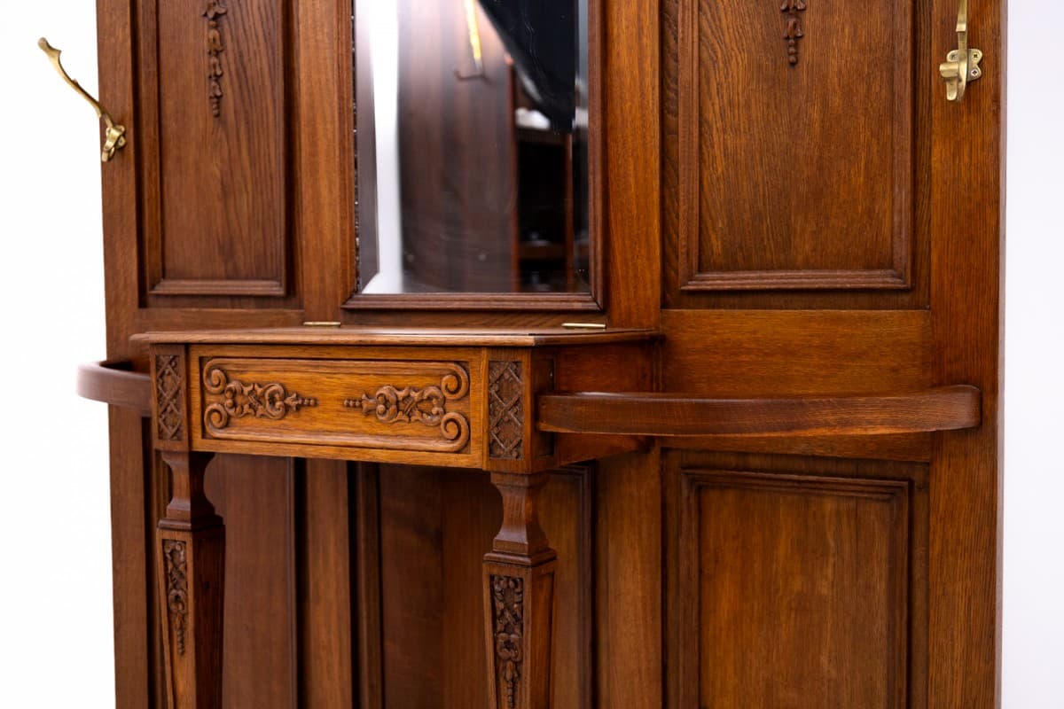 Dębowa garderoba secesyjna, Francja, lata 1910 - 49504