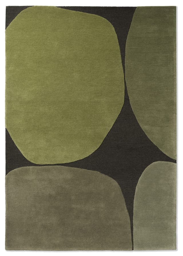 Rug Decor Plateau olive, green, 140x200 cm, wool, Brink & Campman - DIMENSION