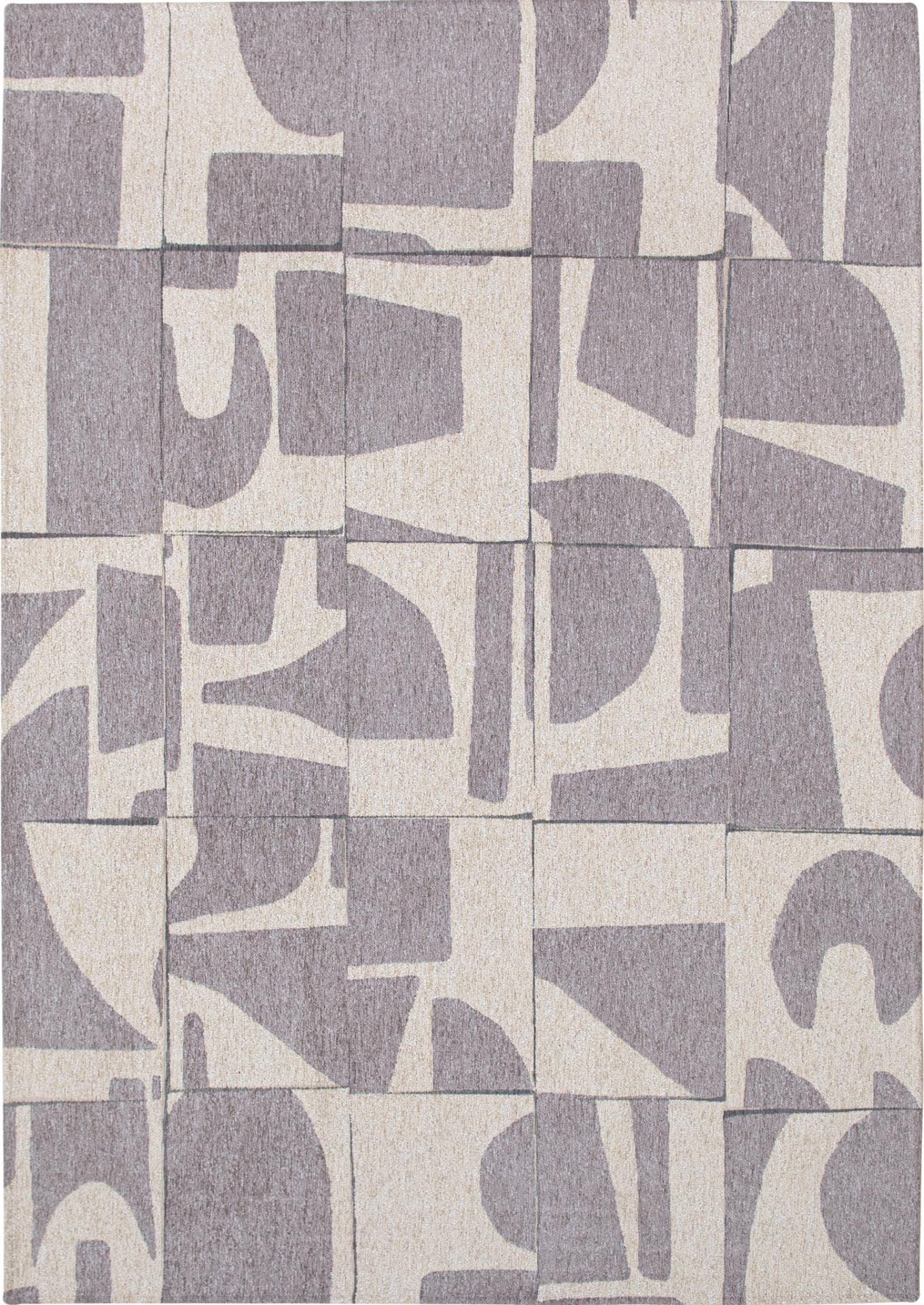 Rug Papercut String 9366 80x150 cm grey, Louis De Poortere