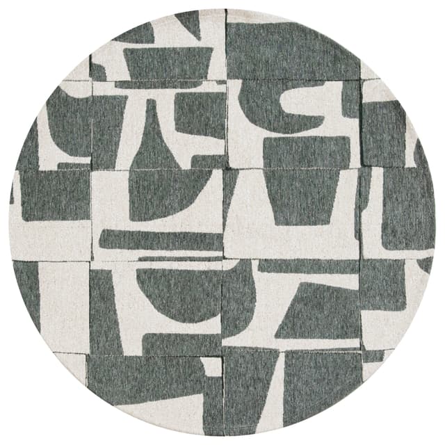 Round rug PAPERCUT SEA SPRAY ROUND 240x240 cm green, Louis De Poortere - DIMENSION