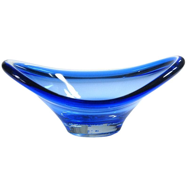 Kobaltowa szklana patera, Glasbruk, Szwecja, lata 60.