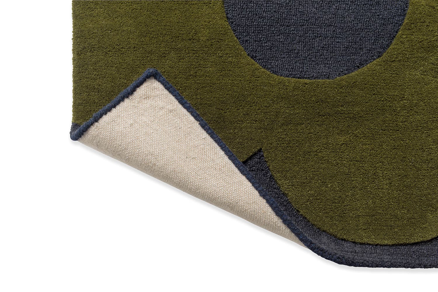Rug SPRIG STEM MARINE 250x350 cm, navy blue, green, wool, Orla Kiely - 54711