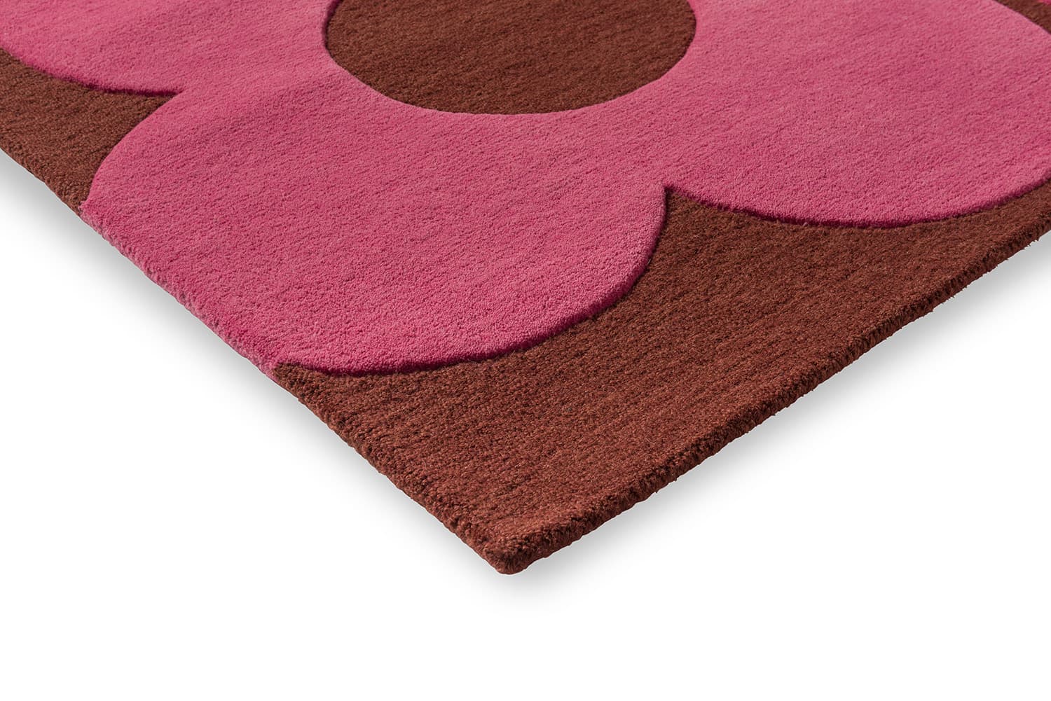Rug Sprig Stem Paprika 200x280 cm, brown, pink, wool, Orla Kiely - 54688