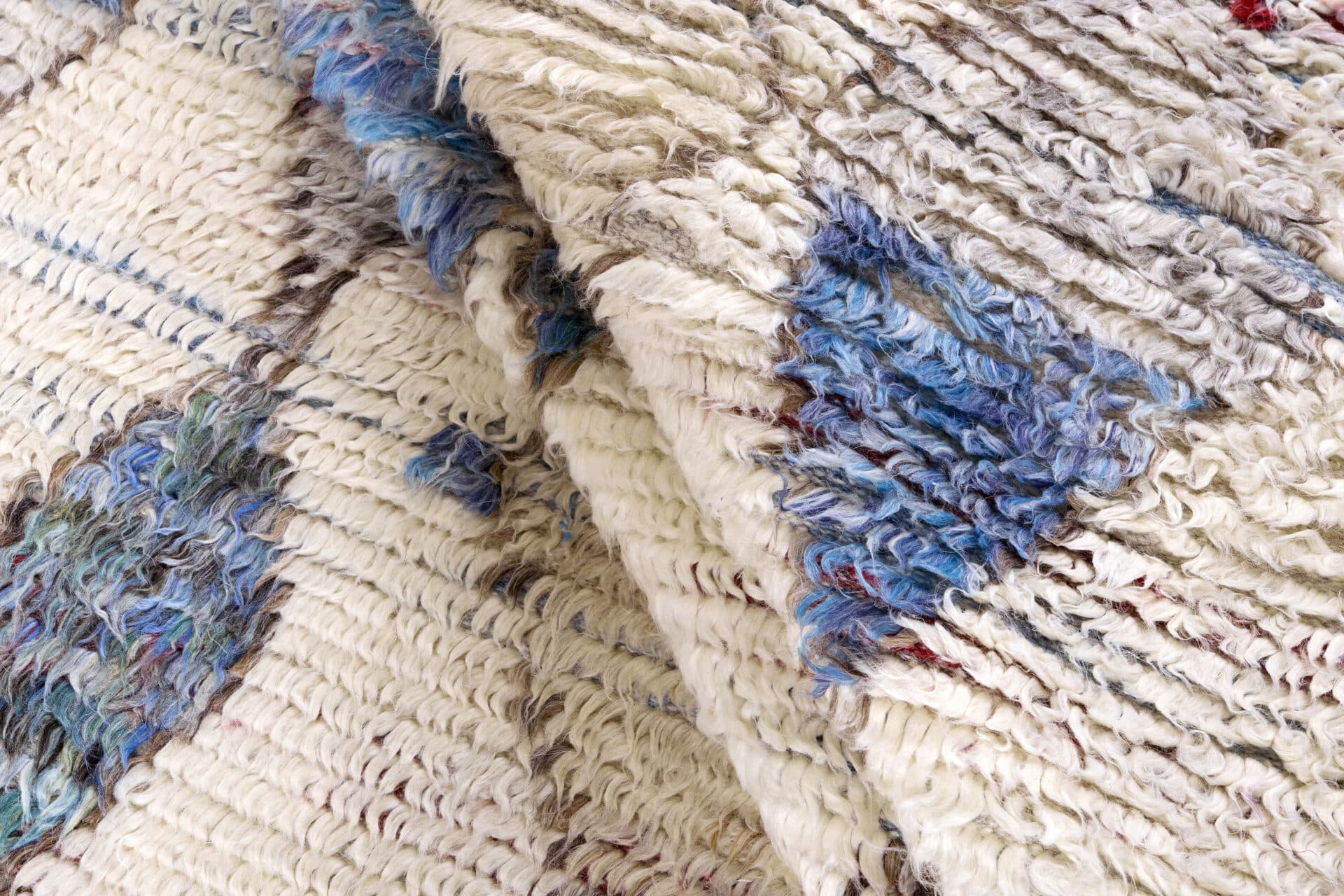 Rug Tribe Ivory Blue 250x300 cm, ivory, blue, wool, Reza's - 54516