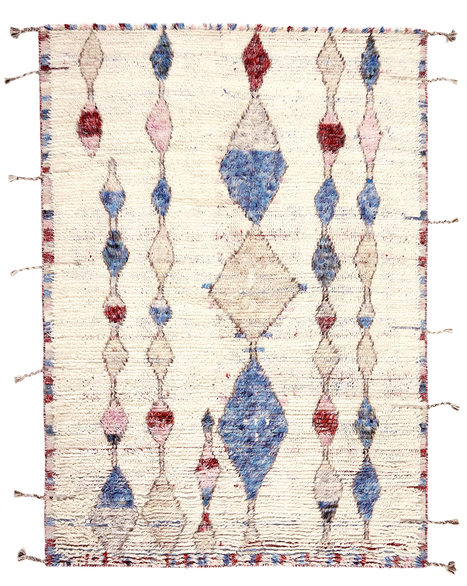 Rug Tribe Ivory Blue 250x300 cm, ivory, blue, wool, Reza's