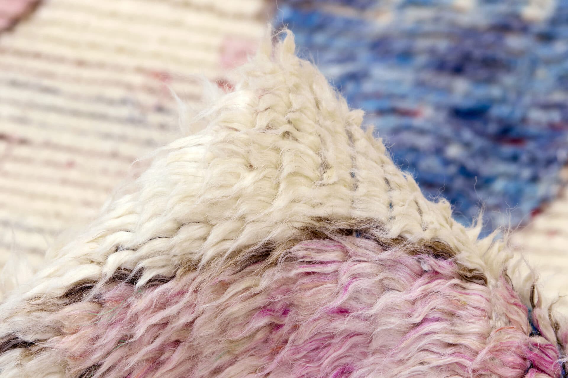 Rug Tribe Ivory Blue 250x350 cm, ivory, blue, wool, Reza's - 54510