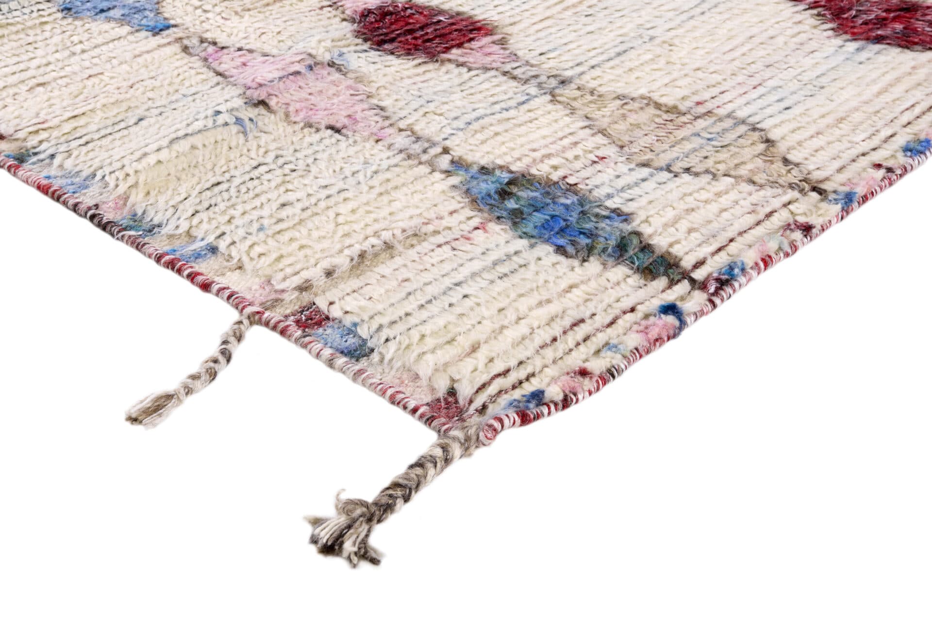 Rug Tribe Ivory Blue 250x350 cm, ivory, blue, wool, Reza's - 54512