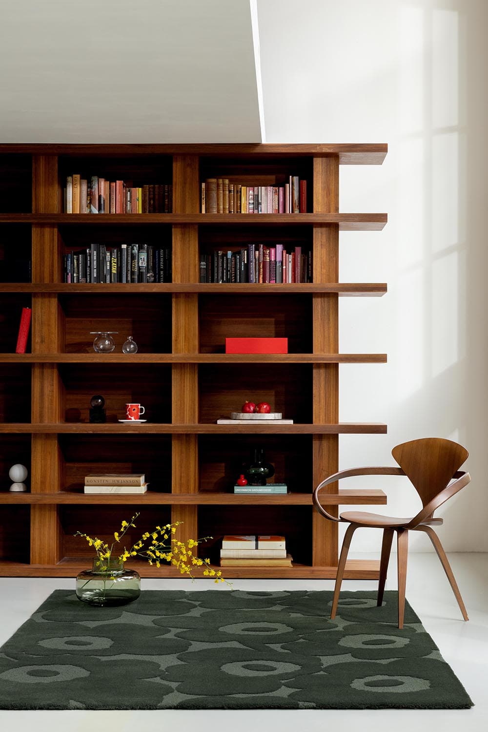 Rug Unikko Dark Green 140x200 cm, green, wool, Marimekko - 54414