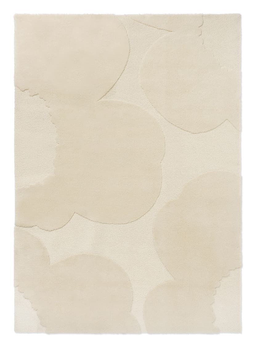 Dywan ISO UNIKKO NATURAL WHITE 140x200 cm, kość słoniowa, piaskowy, wełna, Marimekko