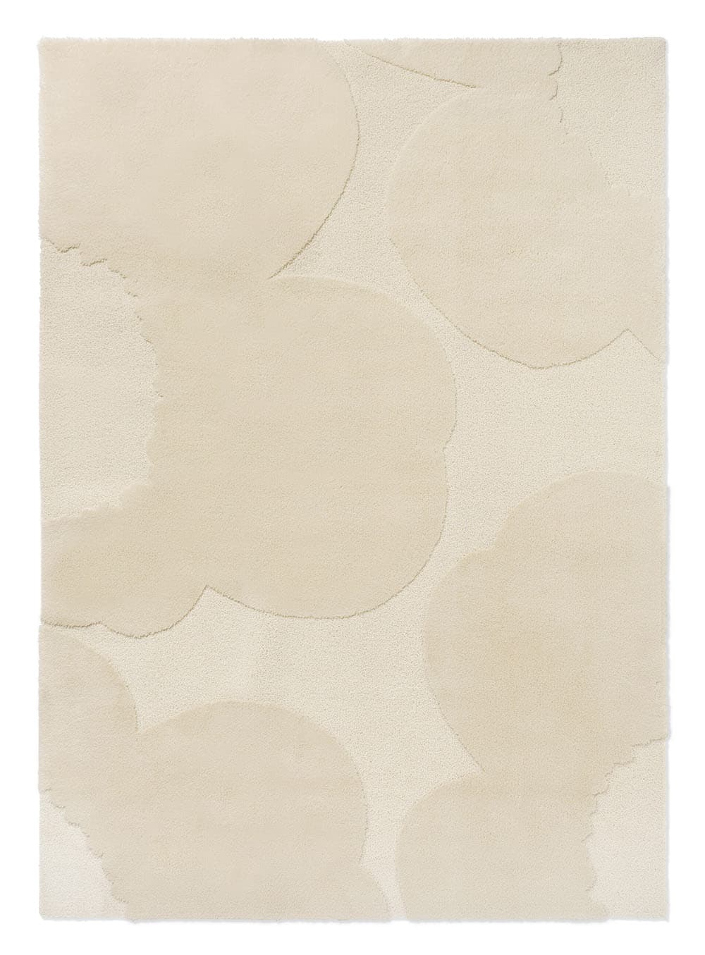 Dywan ISO UNIKKO NATURAL WHITE 170x240 cm, kość słoniowa, piaskowy, wełna, Marimekko