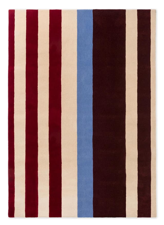Rug RALLI BURNT ORANGE, beige, maroon, blue, wool, 250x350 cm, Marimekko - DIMENSION
