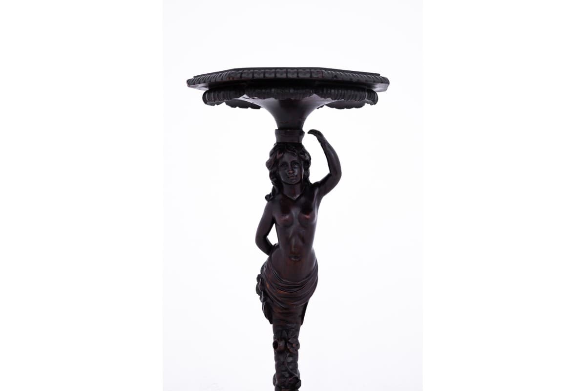 Orzechowy rzeźbiony postument, Francja, ok. 1880 rok - 49989