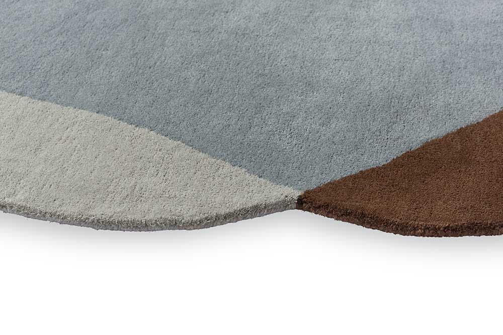 Rug Element Chad Brown-Blue 250x294 cm, brown, blue, grey, wool, Brink & Campman - 53831