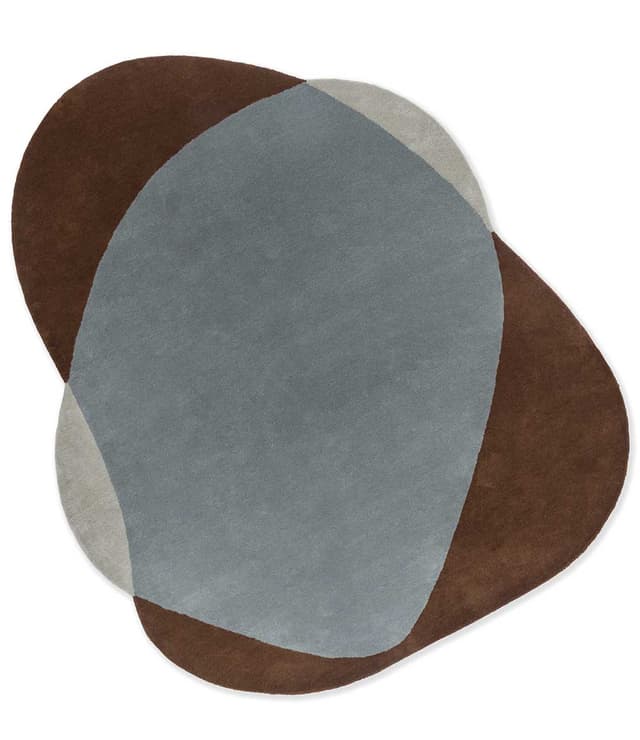 Rug Element Chad Brown-Blue 250x294 cm, brown, blue, grey, wool, Brink & Campman - DIMENSION