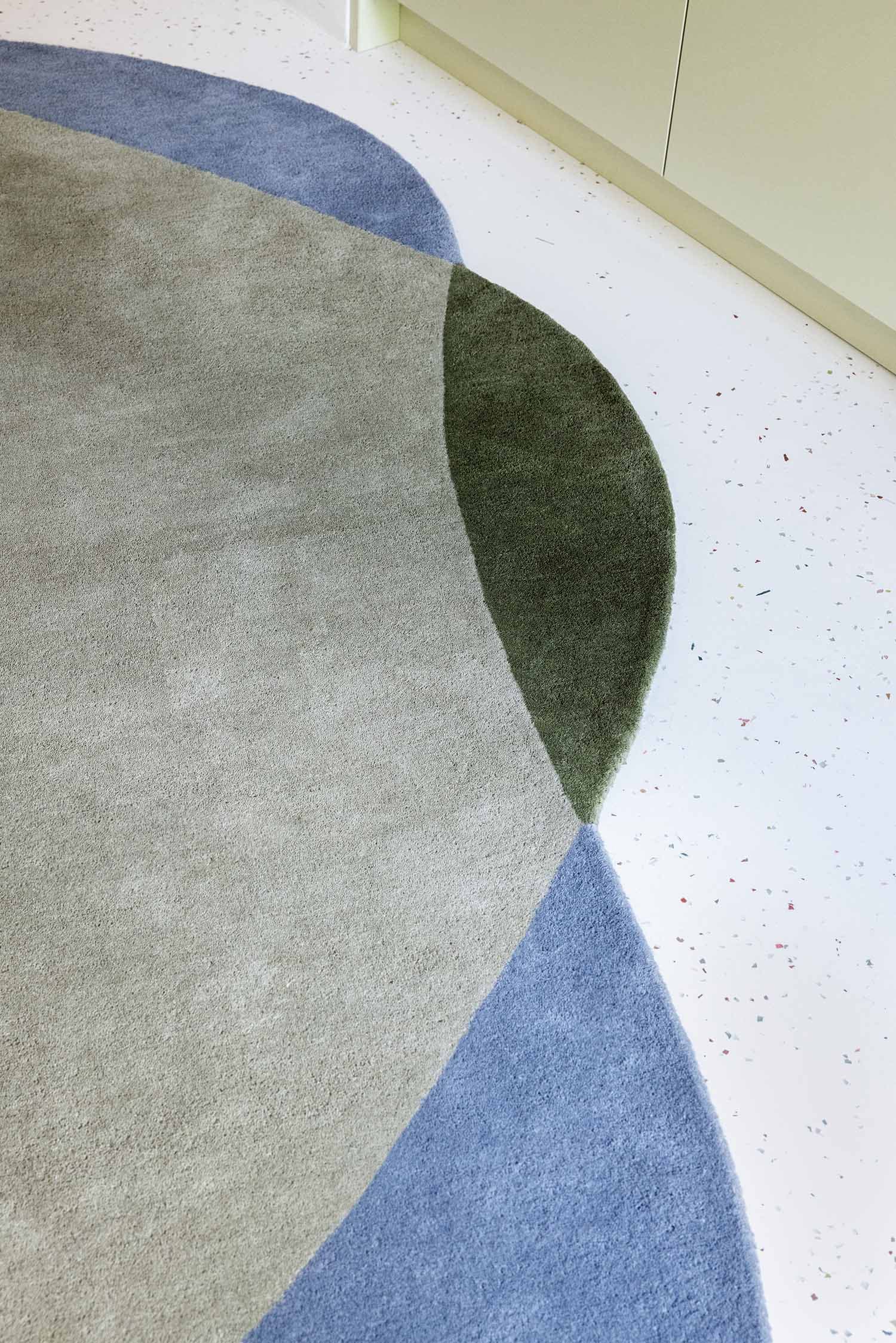 Rug Element Chad Grey-Green 204x240 cm, grey, green, wool, Brink & Campman - 53795