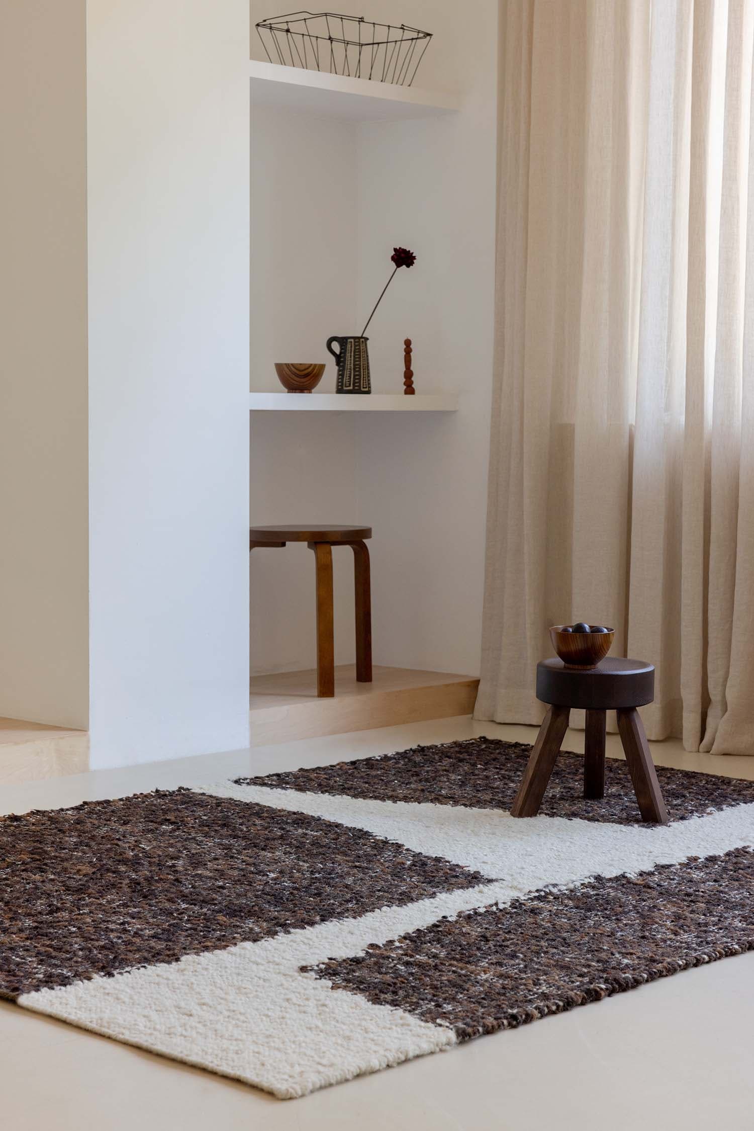 Rug Craft Fundament Chocolate Cream 200x280 cm, beige, brown, cotton, jute, wool, Brink & Campman - 53765