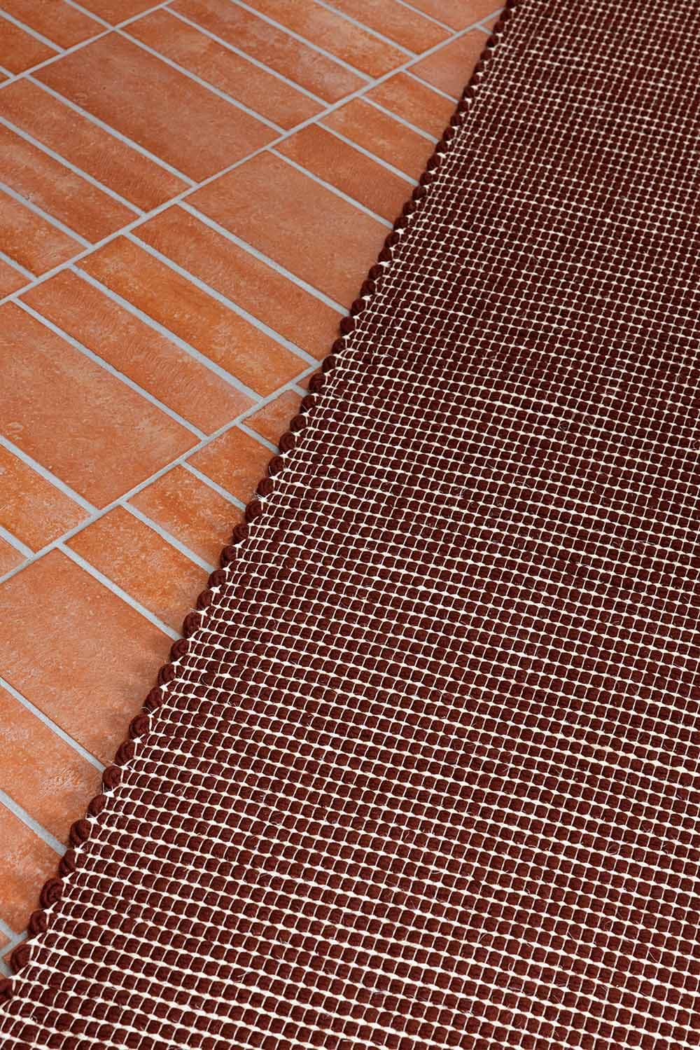 Rug FRAME BRICK, brown, wool, sisal, 200x300 cm, Brink & Campman - 53666