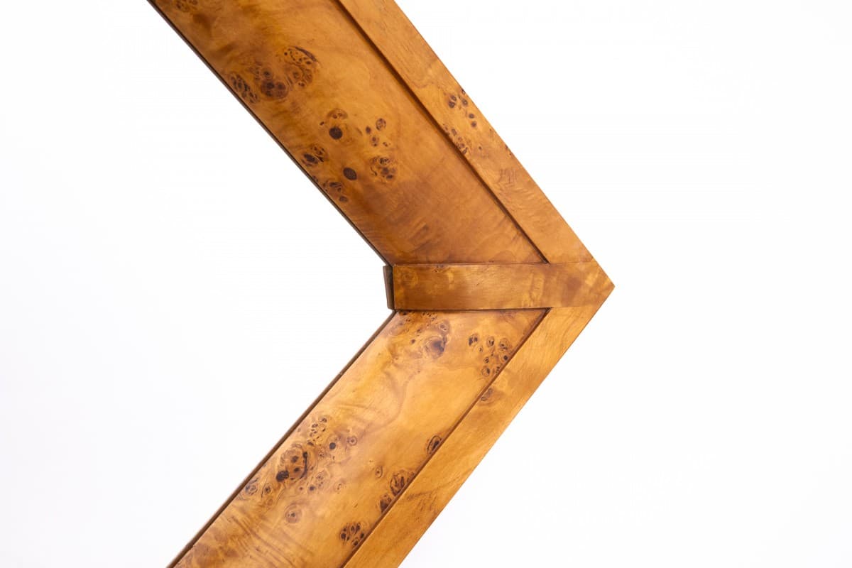 Burl Wood Art Deco Mirror, Poland, 1950s - 49536