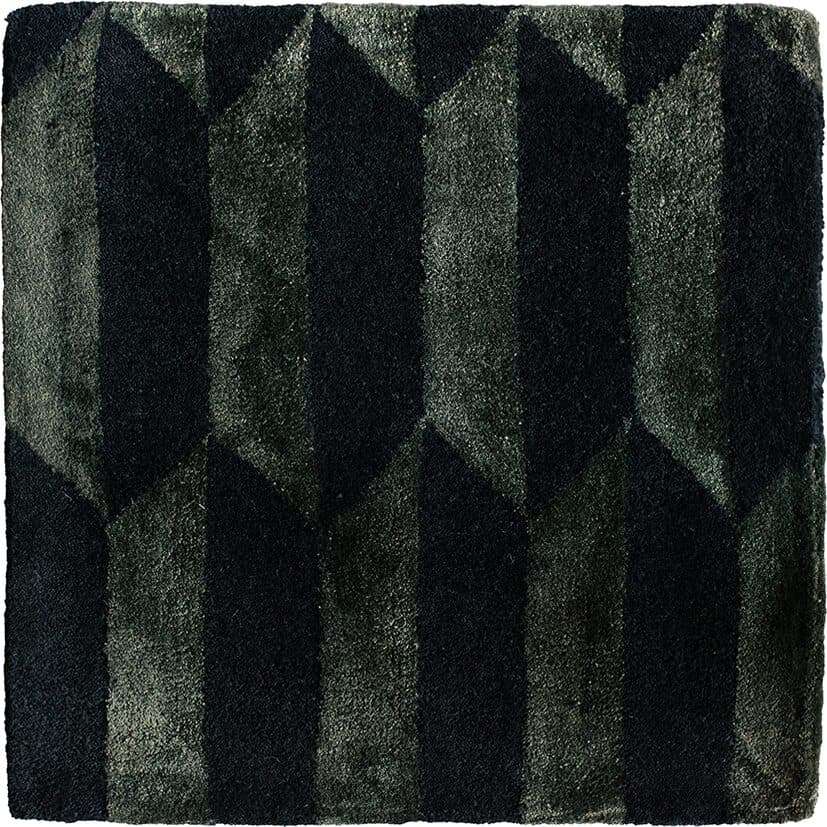 Dywan Noble Dark Green Black 160x230 cm, proj. M. Fornal, zielony, czarny, wełna, wiskoza, Carpets & More - 53457