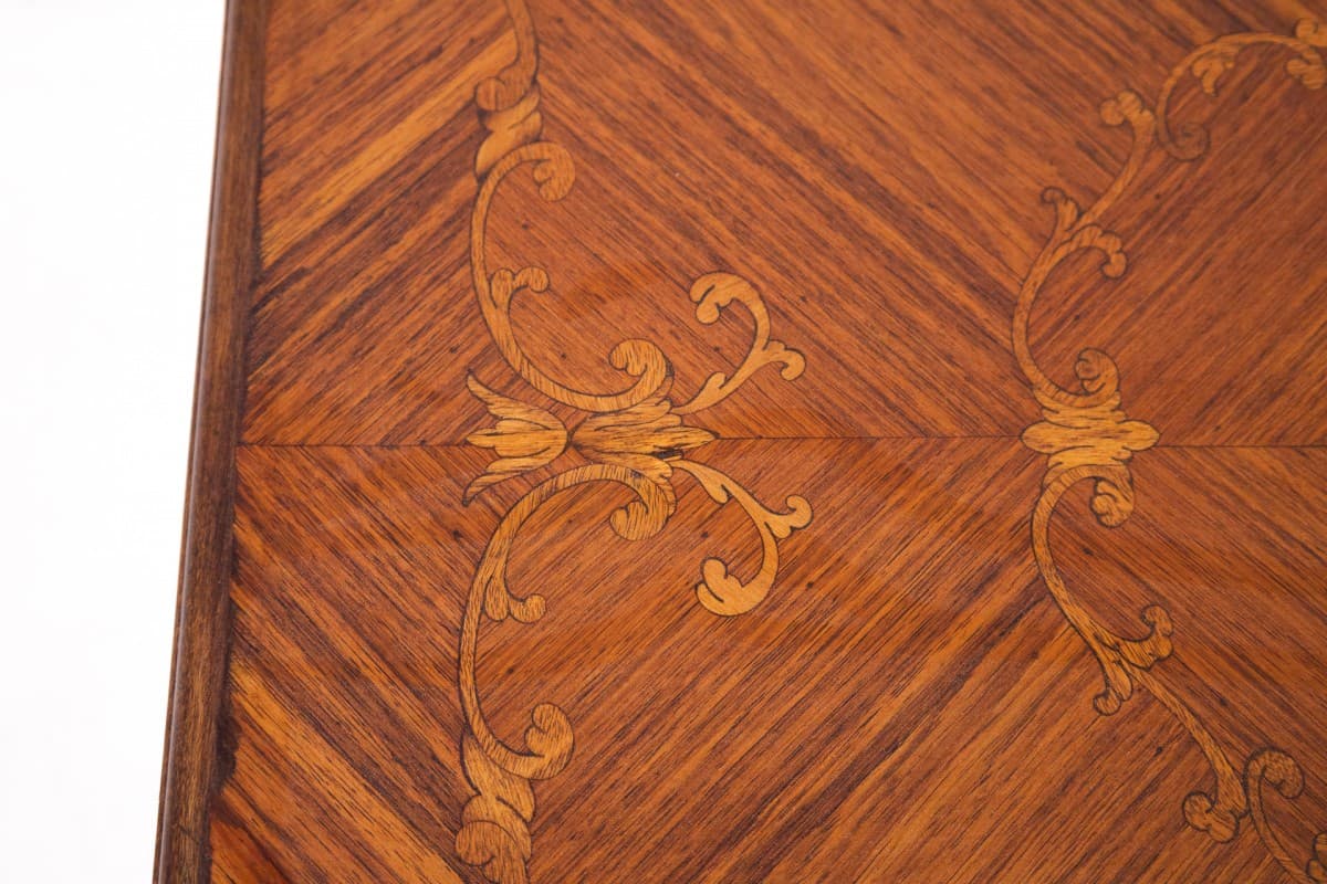 Orzechowy stolik karciak, Francja, lata 60. XIX wieku - 49953