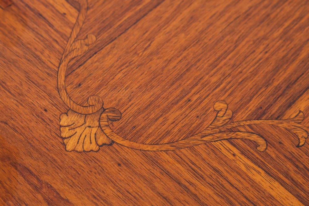 Orzechowy stolik karciak, Francja, lata 60. XIX wieku - 49954