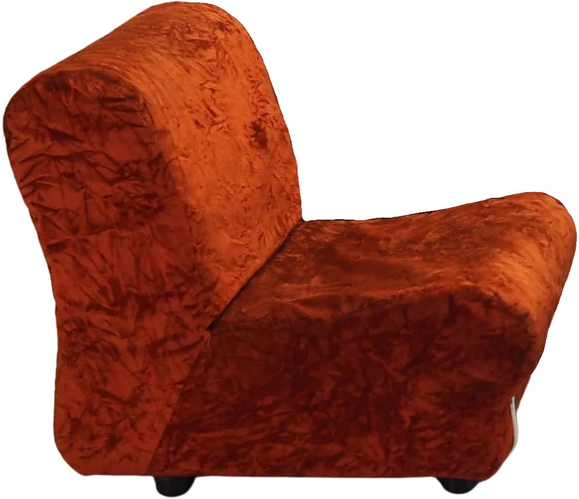 Fotel modułowy, velvet pomarańczowy, Włochy, lata 60.