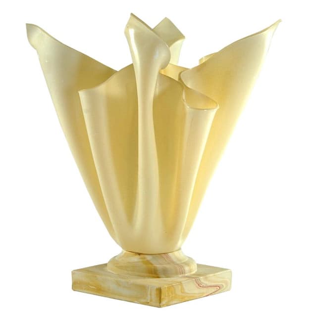 Cream Plastic Table Lamp, by G. Jacob, France, 1980s - DIMENSION