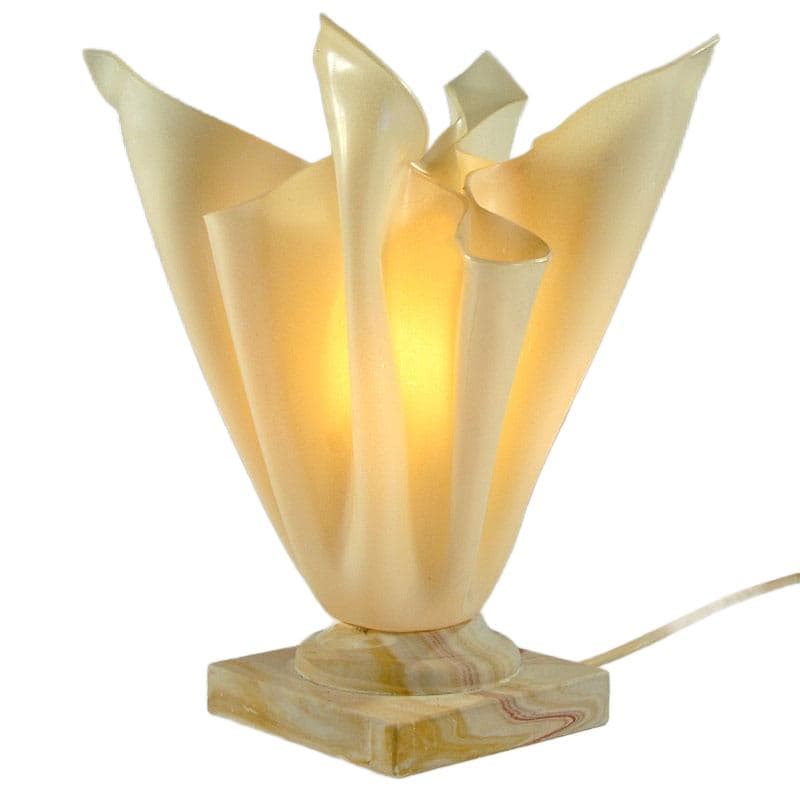 Cream Plastic Table Lamp, by G. Jacob, France, 1980s - 5163