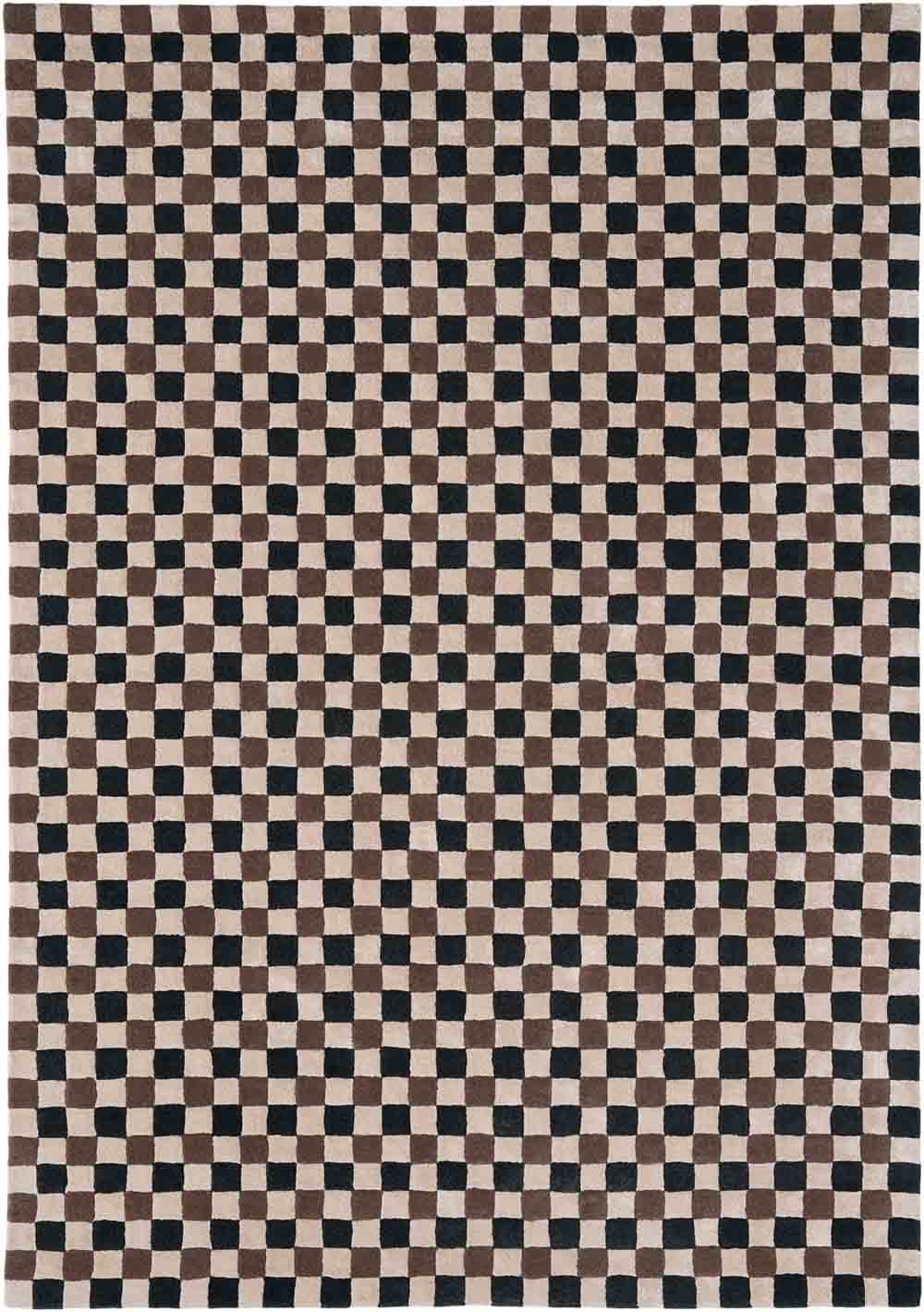 Dywan Flicker Dark Green Beige Brown 240x340 cm, proj. M. Fornal, zielony, beżowy, brązowy, wełna, wiskoza, Carpets & More