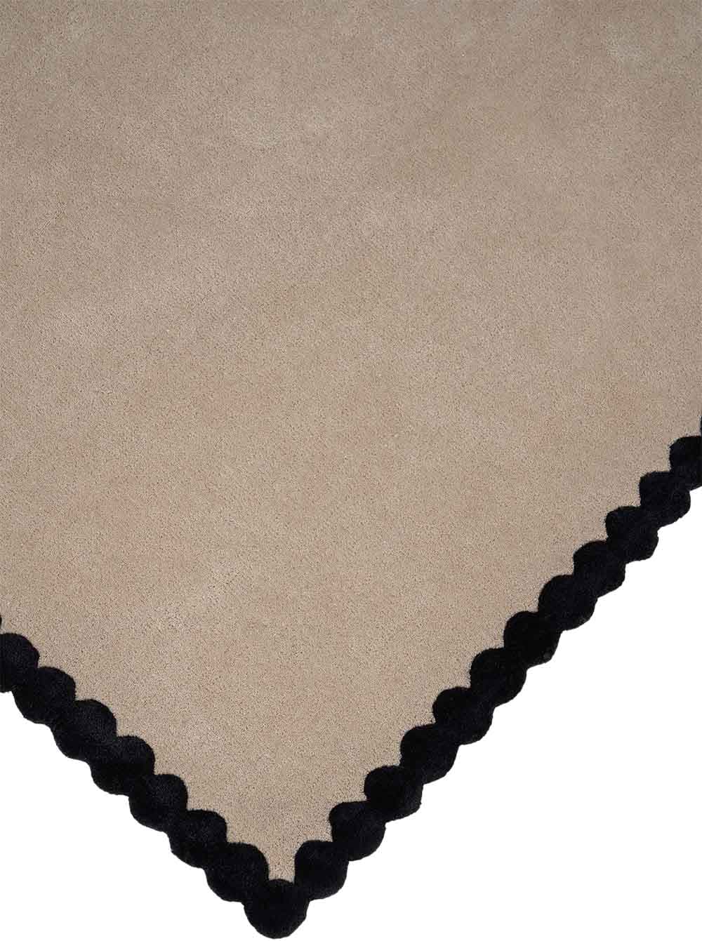 Rug LAILA BEIGE BLACK, beige, black, wool, viscose, 240x340 cm, Carpets & More - 53295