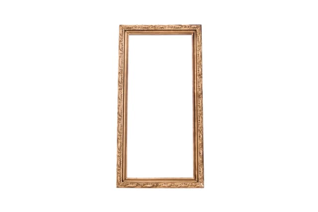 Golden Art Nouveau Mirror, France, 1940s - DIMENSION