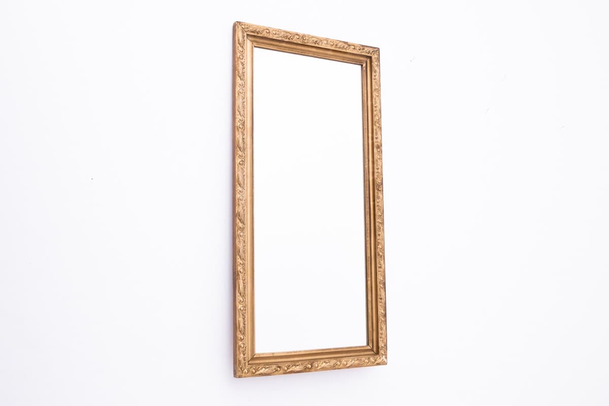 Golden Art Nouveau Mirror, France, 1940s - 49540