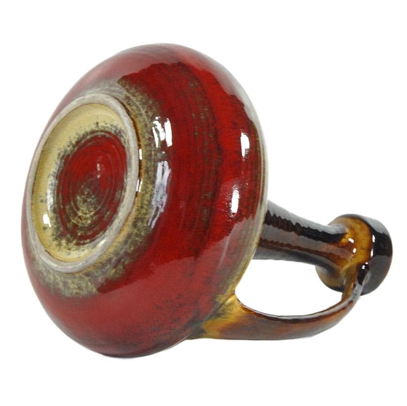 Brązowy wazon ceramiczny, Włochy, lata 60. - 5225