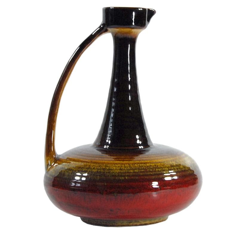 Brązowy wazon ceramiczny, Włochy, lata 60.