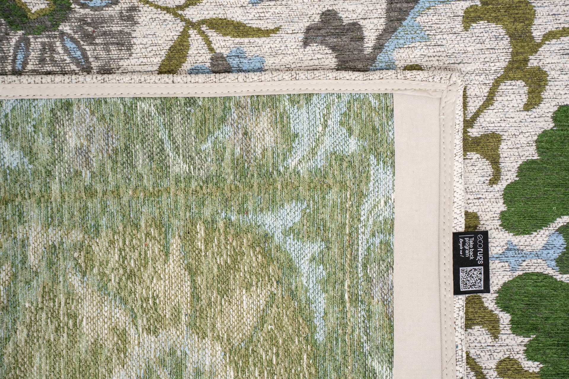 Rug SUZANI SLAVIA white, green, blue, grey 280x390 cm, Louis De Poortere - 56648