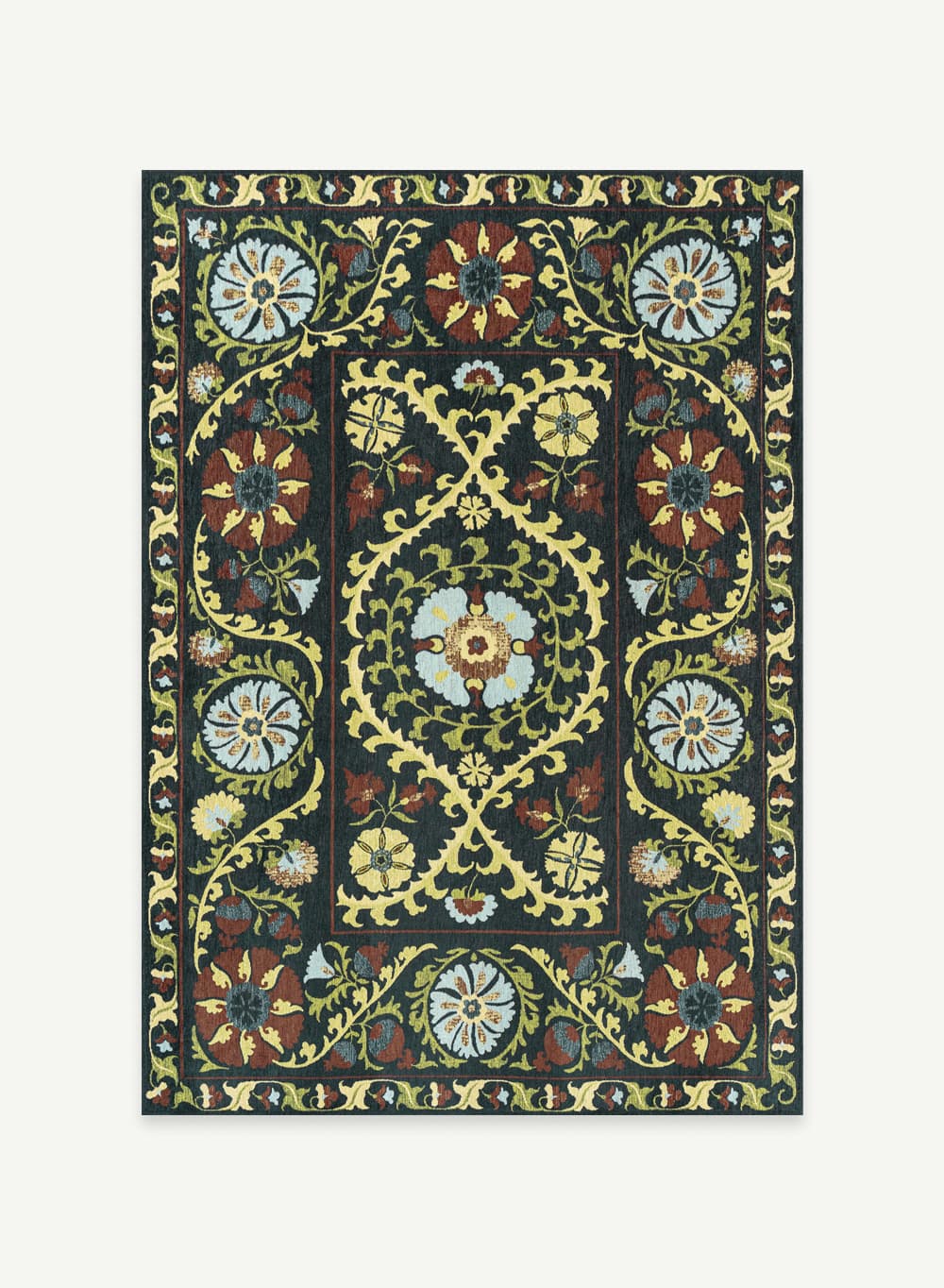 Dywan SUZANI BAVARIA, zielony, 200x280 cm, Louis De Poortere - 56636