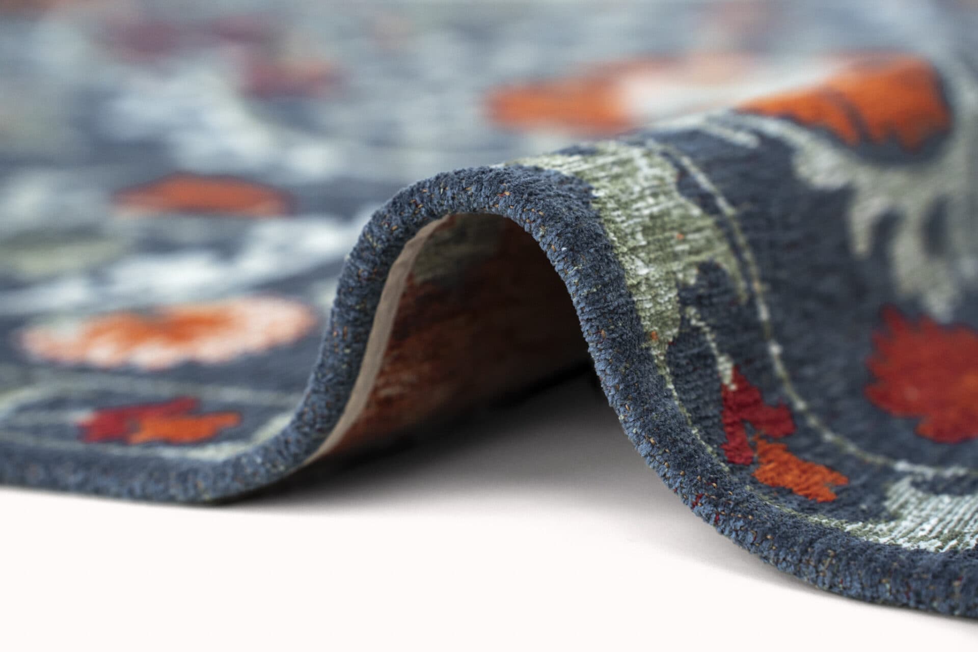 Rug SUZANI NORDIC 9730 280x390 cm, navy blue, red, Louis De Poortere - 56579