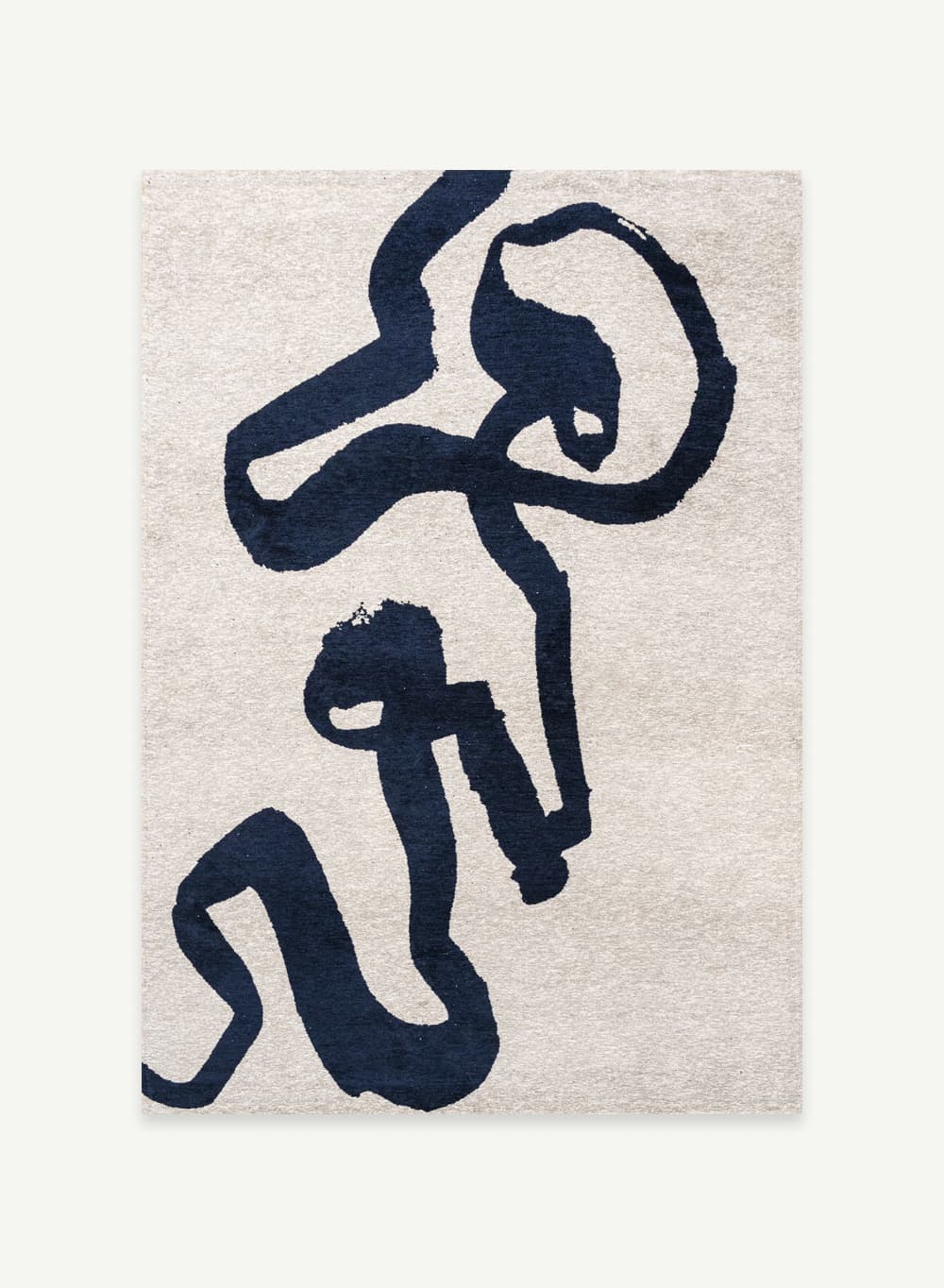 Dywan Ribbon Sea Ink 80x150 cm beżowy, granatowy, Louis De Poortere - 56377