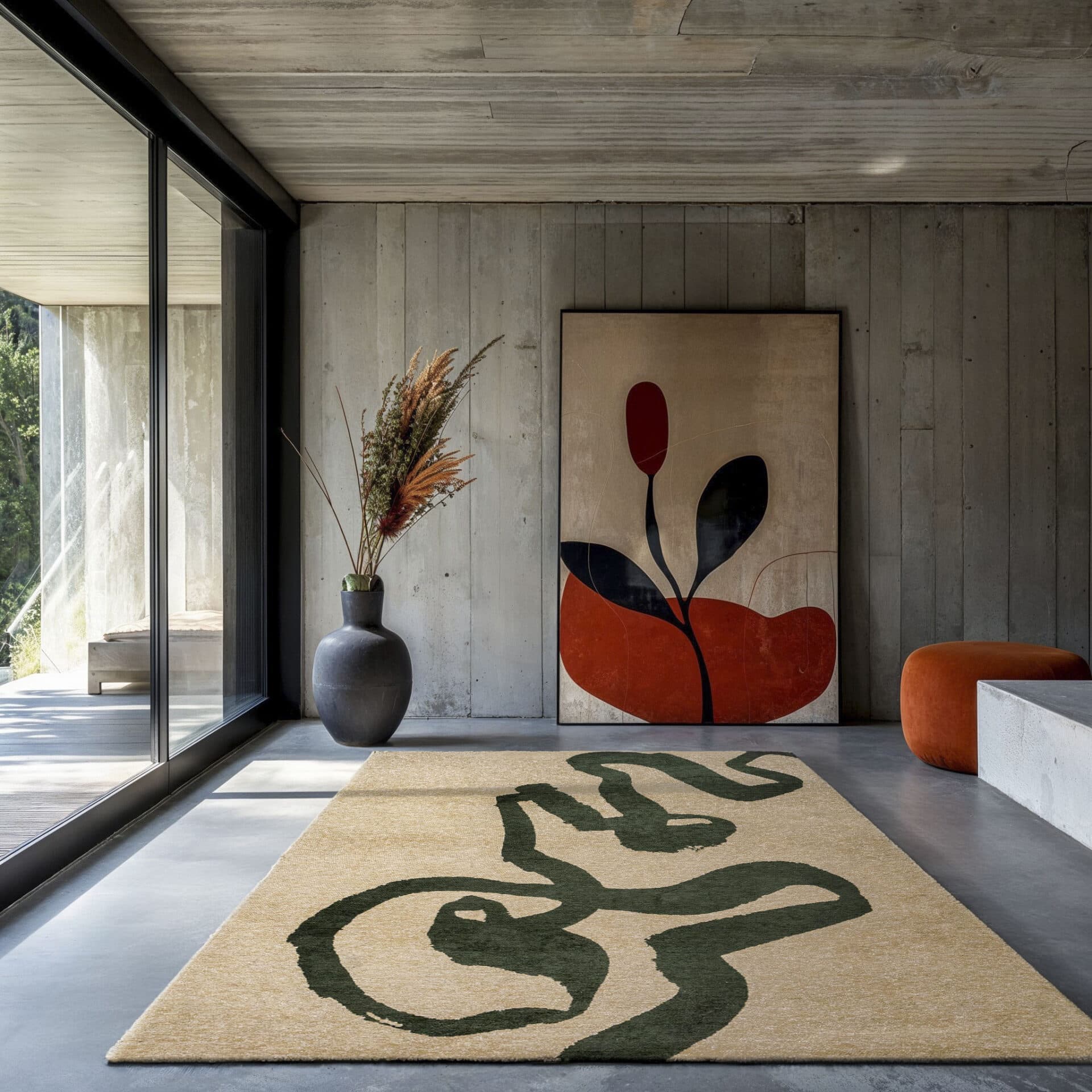 Rug Ribbon Garden Spirit 280x390 cm beige, green, Louis De Poortere - 56360