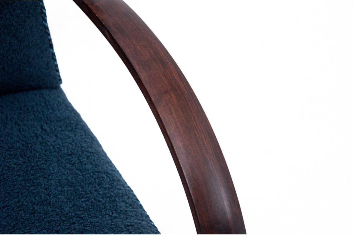 Navy Blue Art Deco Armchair, by J. Halabala, Czechoslovakia, 1930s - 49858